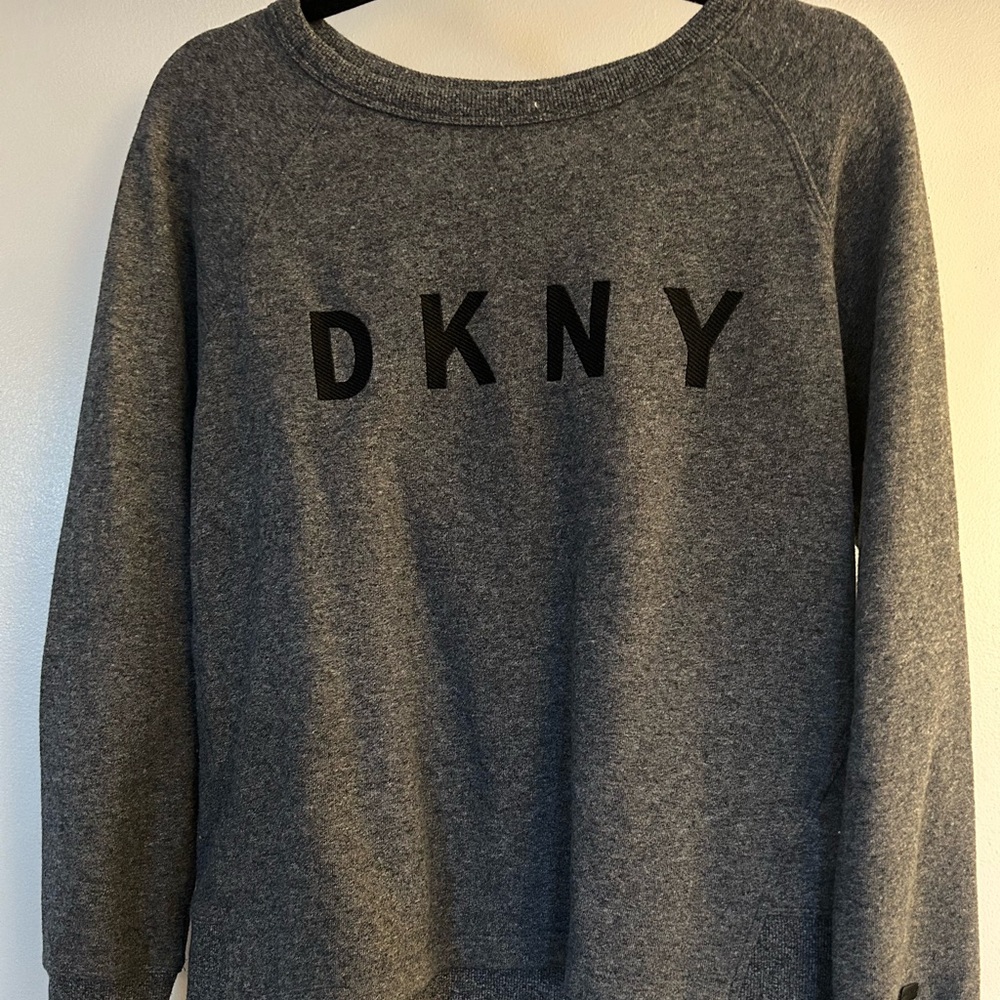 DKNY Charcoal Crew Neck Sweater